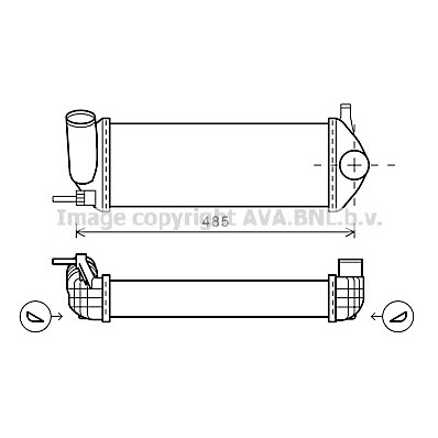 Слика на интеркулер AVA QUALITY COOLING RTA4484 за Renault Kangoo (KW0-1) 1.5 dCi 110 - 110 коњи дизел