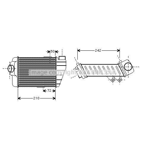 Слика на интеркулер AVA QUALITY COOLING VN4158 за VW Passat 3 Variant (B4,35i) 1.8 G60 Syncro - 160 коњи бензин