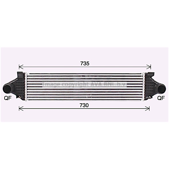 Слика на интеркулер AVA QUALITY COOLING VO4297 за Volvo V70 Estate D2 - 120 коњи дизел