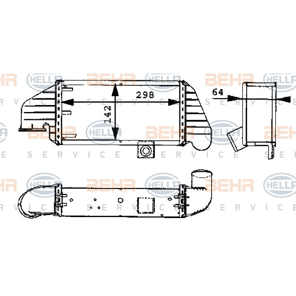 Слика на интеркулер BEHR HELLA SERVICE PREMIUM LINE 8ML 376 723-071 за Ford Escort 7 Saloon (gal,afl) 1.8 TD - 90 коњи дизел