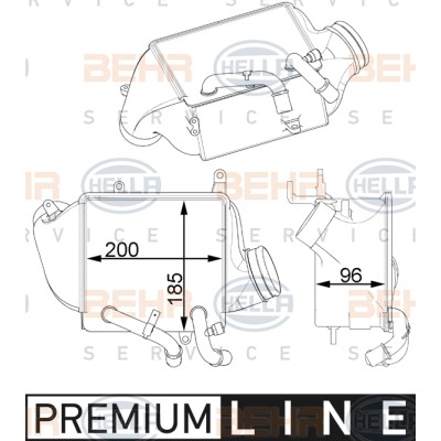 Слика на интеркулер BEHR HELLA SERVICE PREMIUM LINE 8ML 376 746-001 за Mercedes G-class (w463) G 65 AMG - 612 коњи бензин