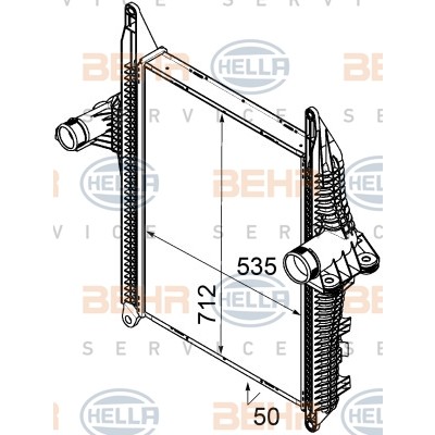 Слика на интеркулер BEHR HELLA SERVICE PREMIUM LINE 8ML 376 746-291 за камион MAN TGM 22.240 FNLLC - 240 коњи дизел