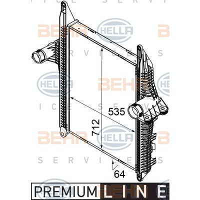 Слика на интеркулер BEHR HELLA SERVICE PREMIUM LINE 8ML 376 746-301 за камион MAN TGM 18.280 FAK, FARK, FAK-L, FARK-L - 280 коњи дизел