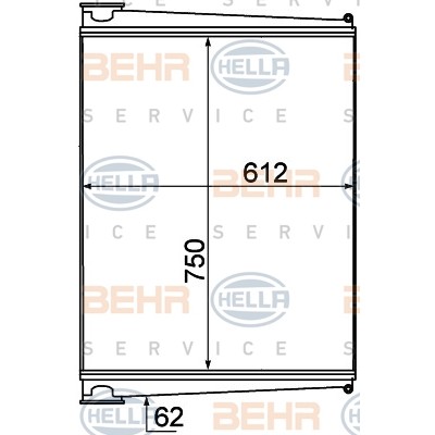 Слика на интеркулер BEHR HELLA SERVICE PREMIUM LINE 8ML 376 777-011 за камион Neoplan Euroliner N 3316 U, N 3316 K - 410 коњи дизел