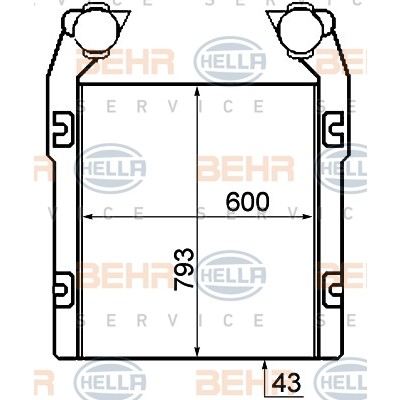 Слика на интеркулер BEHR HELLA SERVICE PREMIUM LINE 8ML 376 792-031 за камион Renault Maxter G 280.18/T - 275 коњи дизел