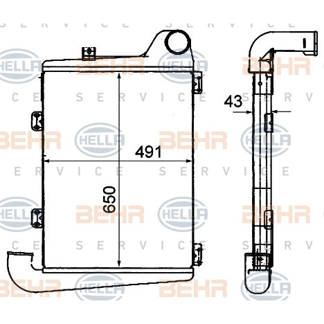 Слика на интеркулер BEHR HELLA SERVICE PREMIUM LINE 8ML 376 906-361 за камион Renault Midliner M 160.13/T - 159 коњи дизел