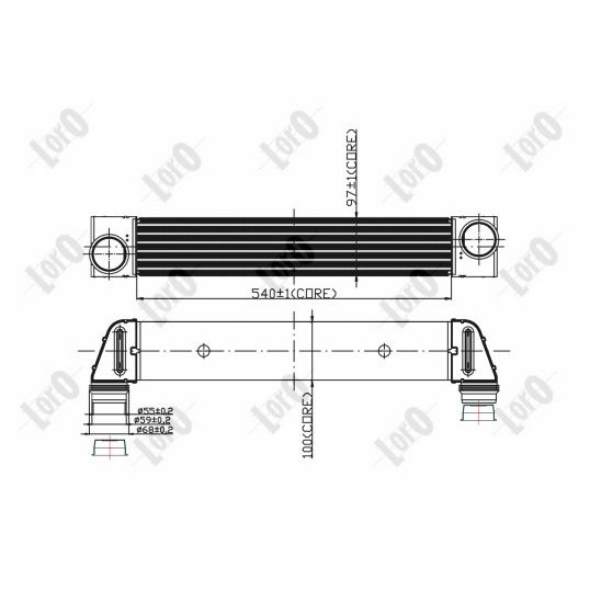 Слика на интеркулер DEPO-LORO 004-018-0008 за BMW 5 Touring E61 530 d - 218 коњи дизел