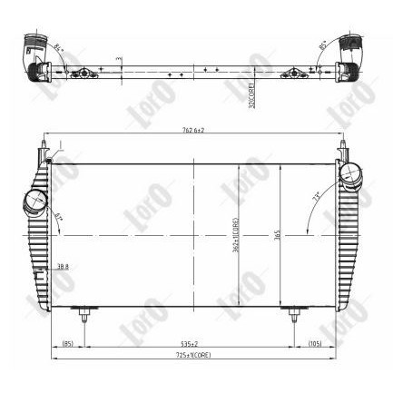 Слика на интеркулер DEPO-LORO 009-018-0014 за Citroen C8 EA,EB 2.2 HDi - 128 коњи дизел