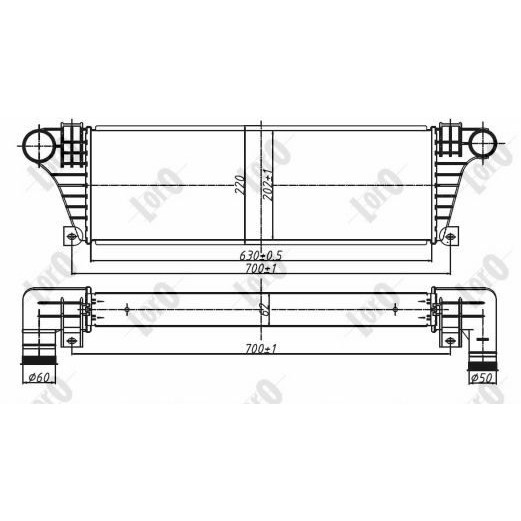 Слика на интеркулер DEPO-LORO 022-018-0001 за камион Iveco Daily 1 Box 30-8 (12914111, 12914112, 12914117, 12914131, 12914137, 1291 - 75 коњи дизел