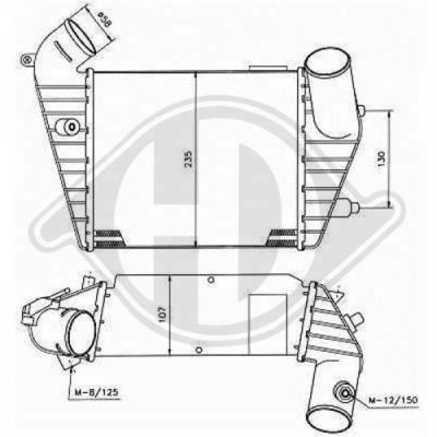 Слика на интеркулер DIEDERICHS 8102405 за Audi 100 Avant (4A, C4) 2.5 TDI - 115 коњи дизел