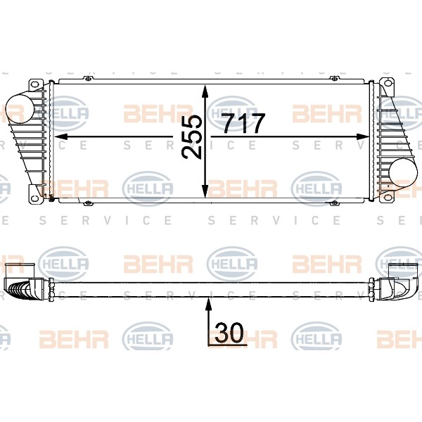 Слика на интеркулер HELLA 8ML 376 700-624 за Seat Cordoba Saloon (6K2,C2) 1.8 i 16V - 129 коњи бензин