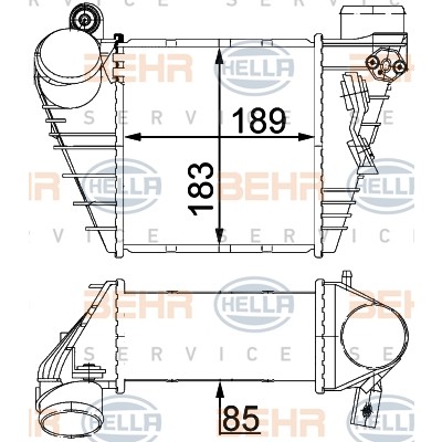 Слика на интеркулер HELLA 8ML 376 700-704 за Seat Toledo 2 Saloon (1M2) 1.8 20VT - 180 коњи бензин