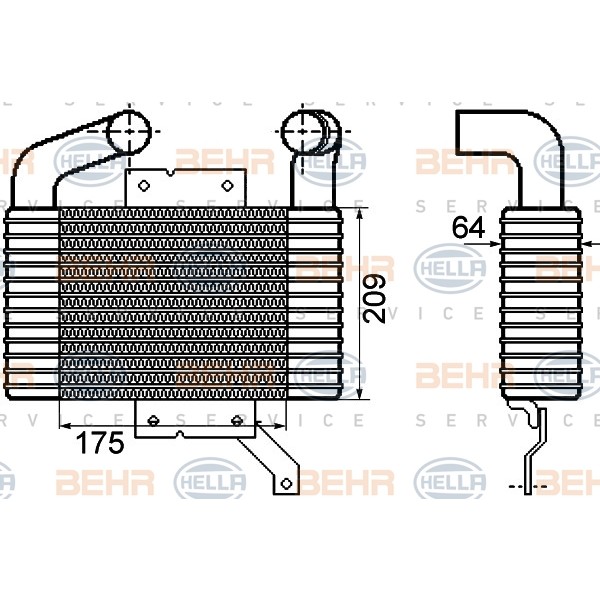 Слика на интеркулер HELLA 8ML 376 756-571 за Mazda 626 Saloon (GF) 2.0 TD - 110 коњи дизел