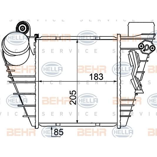 Слика на интеркулер HELLA 8ML 376 776-051 за Opel Vectra B 2.5 i V6 - 170 коњи бензин