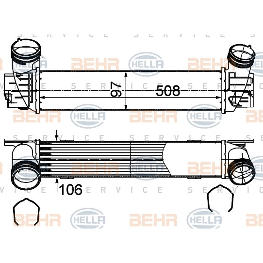 Слика на интеркулер HELLA 8ML 376 988-094 за BMW 3 Touring E91 320 d xDrive - 184 коњи дизел