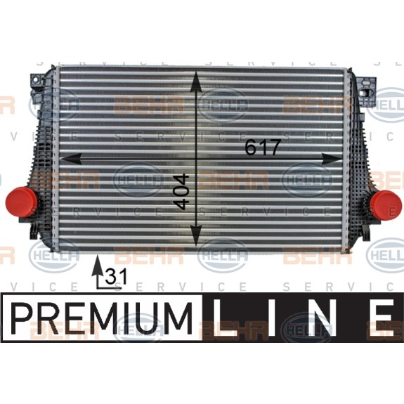 Слика на интеркулер HELLA BEHR  SERVICE  PREMIUM LINE 8ML 376 701-241 за VW Amarok Pickup 2.0 TDI 4motion - 122 коњи дизел