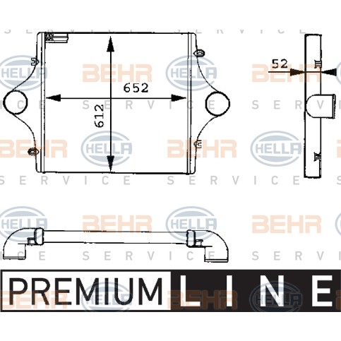 Слика на интеркулер HELLA BEHR  SERVICE  PREMIUM LINE 8ML 376 723-761 за камион MAN F 90 19.362 FS,19.362 FLS,19.362 FLLS - 360 коњи дизел