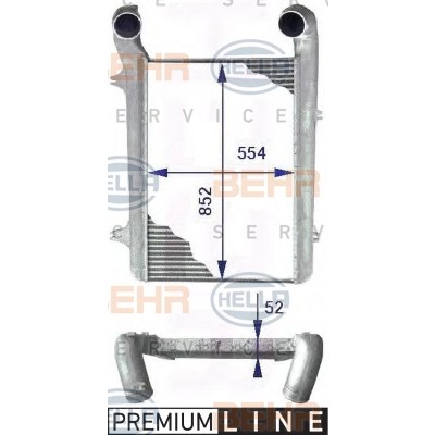 Слика на интеркулер HELLA BEHR  SERVICE  PREMIUM LINE 8ML 376 723-771 за камион DAF 95 FA 95.360 - 364 коњи дизел