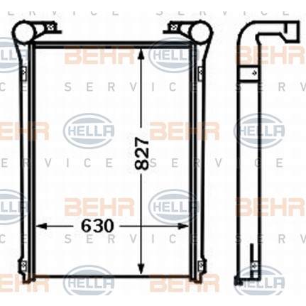 Слика на интеркулер HELLA BEHR  SERVICE  PREMIUM LINE 8ML 376 727-611 за камион Renault Kerax 370.32 - 370 коњи дизел