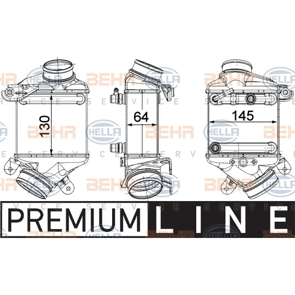 Слика на интеркулер HELLA BEHR  SERVICE  PREMIUM LINE 8ML 376 746-441 за BMW 7 Series F 750 i xDrive - 408 коњи бензин