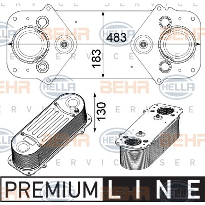 Слика на Интеркулер HELLA BEHR  SERVICE  PREMIUM LINE 8ML 376 750-521