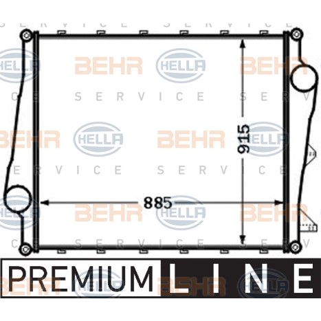 Слика на интеркулер HELLA BEHR  SERVICE  PREMIUM LINE 8ML 376 777-071 за камион Volvo FH 16/540, FH 16/550 - 540 коњи дизел