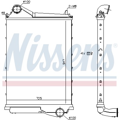 Слика на интеркулер NISSENS 961185 за камион Volvo FM 450 - 450 коњи дизел