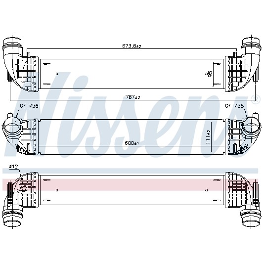 Слика на интеркулер NISSENS 96140 за Opel Astra K (B16) 1.4 Turbo (68) - 125 коњи бензин