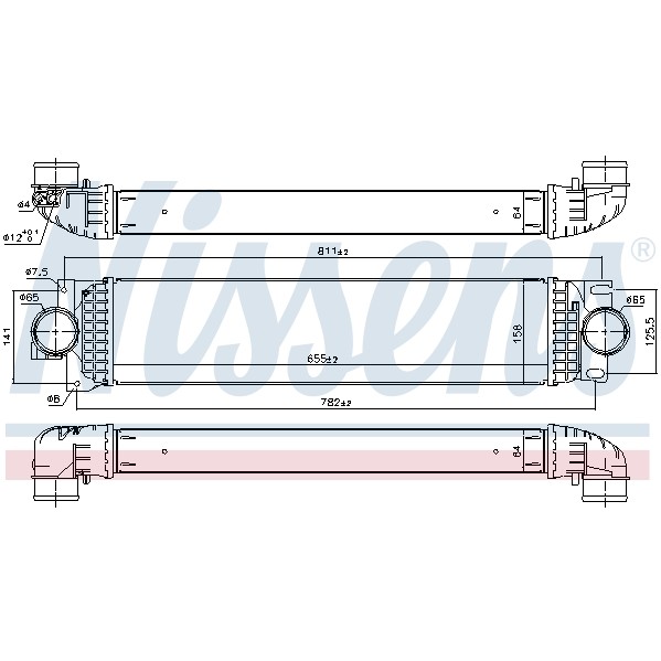 Слика на интеркулер NISSENS 961436 за Ford Mondeo 5 Turnier 2.0 TDCi Bi-Turbo - 210 коњи дизел