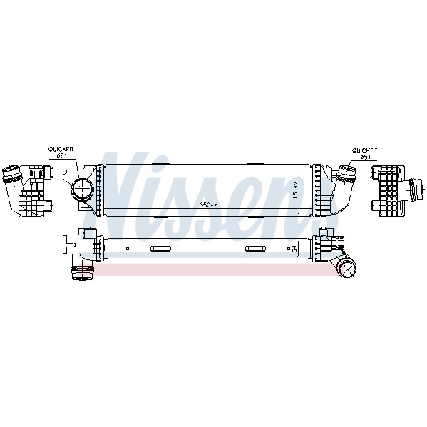 Слика на интеркулер NISSENS 96149 за Opel Vivaro Combi 2014 1.6 CDTI - 140 коњи дизел