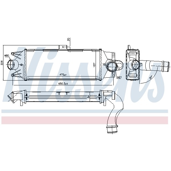 Слика на интеркулер NISSENS 96202 за камион Iveco Daily 2006 Platform 35C18, 35S18 - 176 коњи дизел