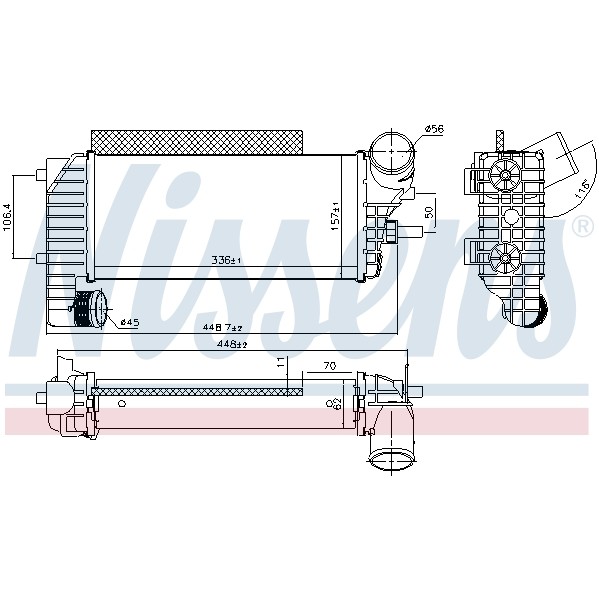 Слика на интеркулер NISSENS 96251 за Ford Tourneo Connect Kombi 1.5 TDCi - 120 коњи дизел