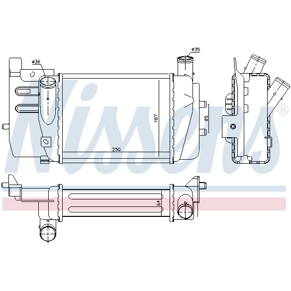 Слика на интеркулер NISSENS 96262 за Toyota Urban Cruiser (NCP11) 1.4 D-4D - 90 коњи дизел