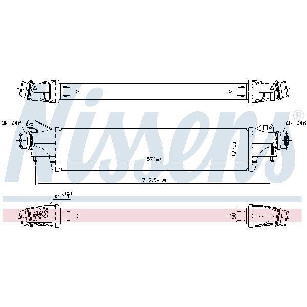 Слика на интеркулер NISSENS 96310 за Opel Adam 1.4 LPG - 87 коњи Бензин/Автогаз (LPG)