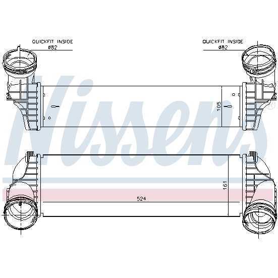 Слика на интеркулер NISSENS 96364 за BMW X5 E70 xDrive 35 i - 306 коњи бензин