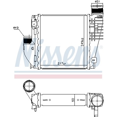 Слика на интеркулер NISSENS 96380 за Citroen C4 Grand Picasso 2 1.2 THP 130 - 130 коњи бензин