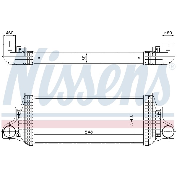 Слика на интеркулер NISSENS 96419 за Mercedes R-class (w251,v251) R 350 CDI 4-matic (251.023, 251.123) - 265 коњи дизел