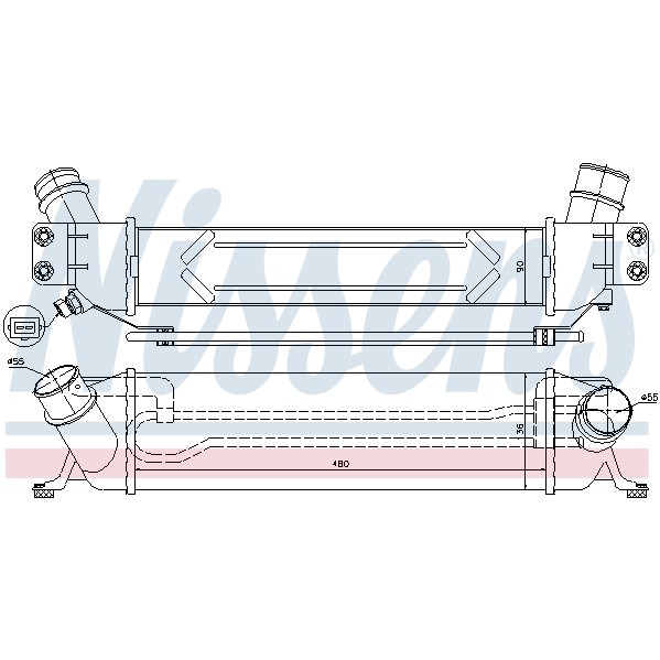 Слика на интеркулер NISSENS 96459 за Hyundai H-1 Travel 2.5 CRDi - 116 коњи дизел