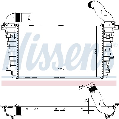 Слика на интеркулер NISSENS 96461 за Opel Zafira (A05) 1.9 CDTI - 120 коњи дизел