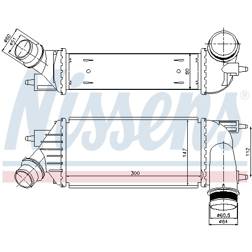 Слика на интеркулер NISSENS 96467 за Peugeot Expert Platform 2.0 HDi 165 - 163 коњи дизел