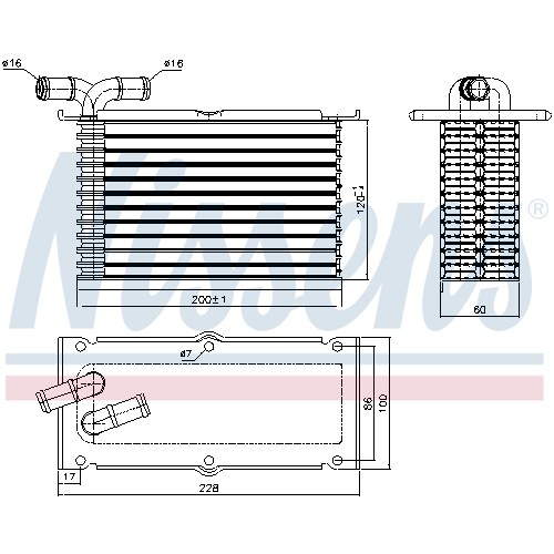 Слика на интеркулер NISSENS 96470 за Seat Toledo 3 (5P2) 1.4 TSI - 125 коњи бензин