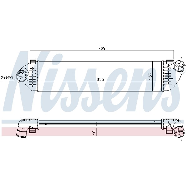 Слика на интеркулер NISSENS 96481 за Ford Focus 2 Saloon (da) 1.6 TDCi - 109 коњи дизел