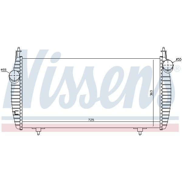 Слика на интеркулер NISSENS 96510 за Lancia Phedra (179) 2.2 D Multijet - 170 коњи дизел