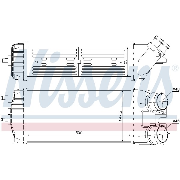 Слика на интеркулер NISSENS 96550 за Citroen Xsara Picasso N68 1.6 HDi - 109 коњи дизел