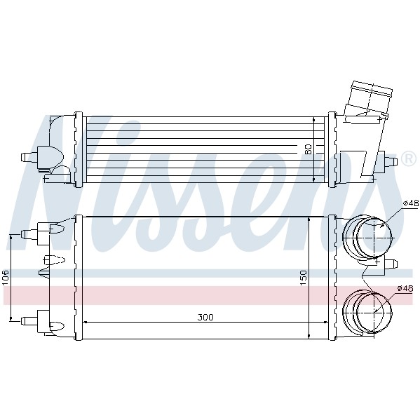 Слика на интеркулер NISSENS 96553 за Ford B-Max 1.6 TDCi - 95 коњи дизел