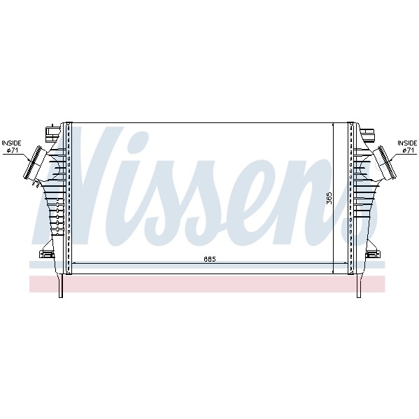 Слика на интеркулер NISSENS 96554 за Saab 9-5 Sedan (YS3G) 2.0 TTiD XWD - 190 коњи дизел