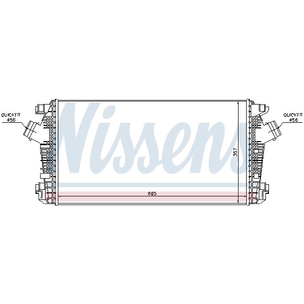 Слика на интеркулер NISSENS 96557 за CHEVROLET CRUZE Hatchback 305 1.7 TD - 110 коњи дизел