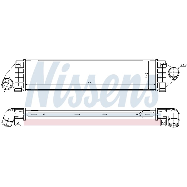 Слика на интеркулер NISSENS 96560 за Ford Focus C-Max 2.0 TDCi - 133 коњи дизел