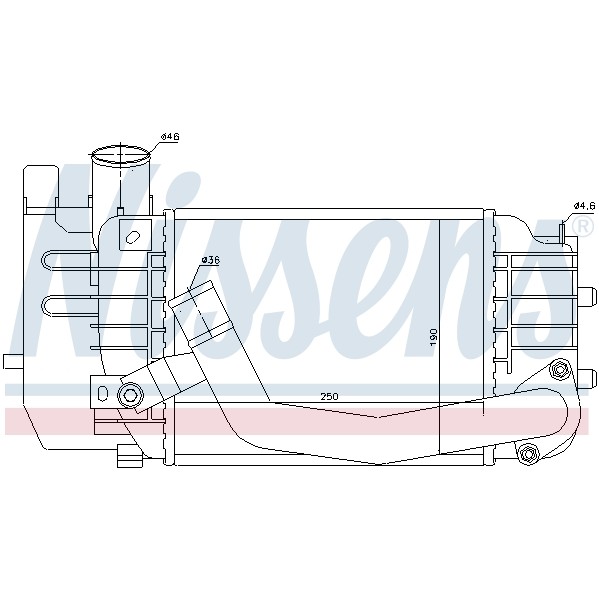 Слика на интеркулер NISSENS 96565 за Toyota Urban Cruiser (NCP11) 1.4 D-4D - 90 коњи дизел