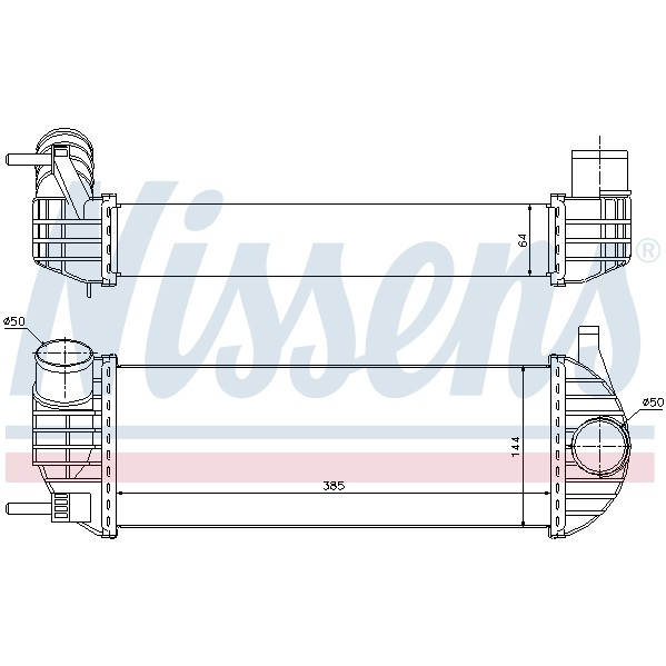 Слика на интеркулер NISSENS 96572 за Renault Kangoo Be Bop (KW0-1) 1.5 dCi (KW0F) - 103 коњи дизел